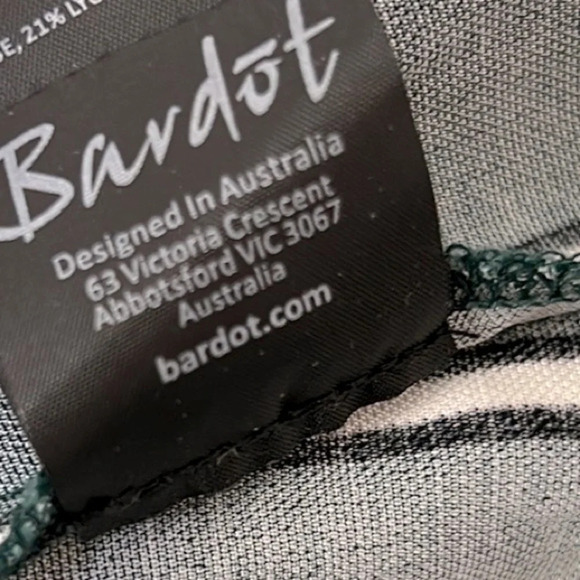 Bardot NWT Paloma Teal Stripe Top Size US 6/Small - Picture 9 of 10